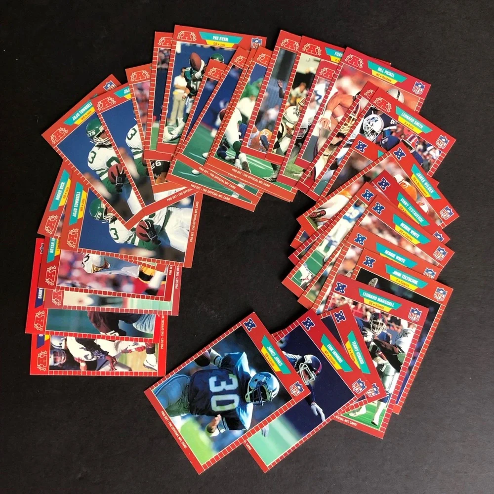 1989 NFL Offical Pro Set Football Card Lot of 120 Cards Super Bowl Excellent